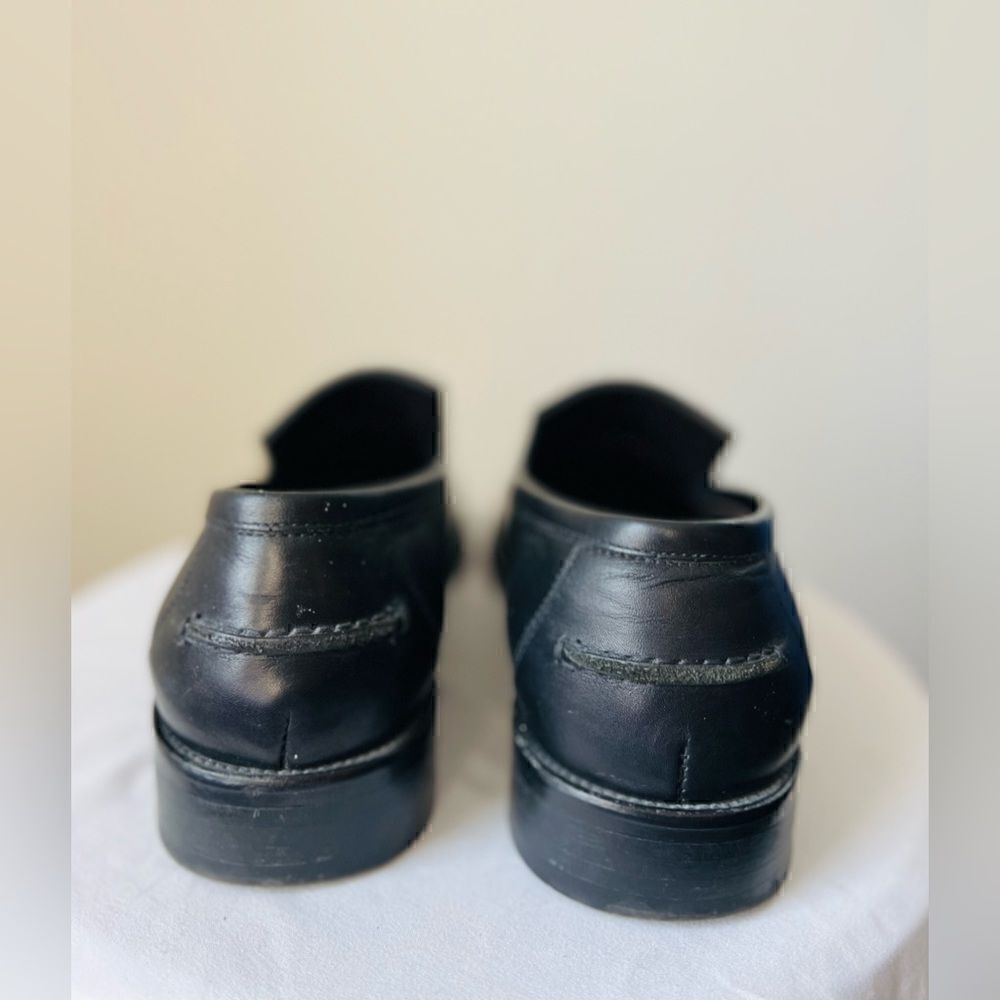DONALD PLINER MEN’S BLACK LEATHER SHOES SIZE 8.5 - Picture 5 of 9